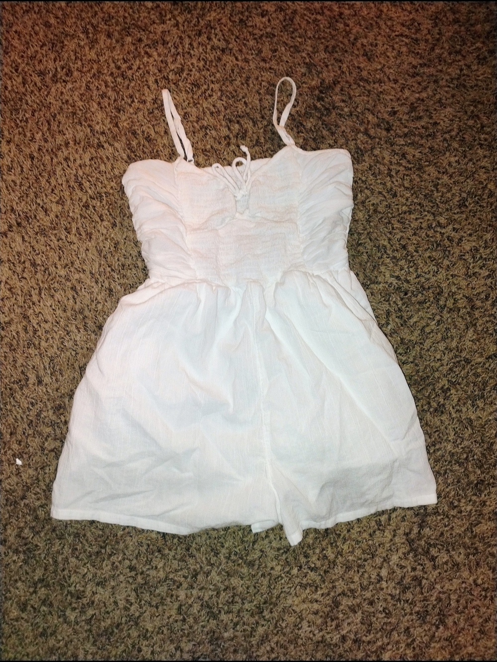 Aerie White Romper with Spaghetti Straps